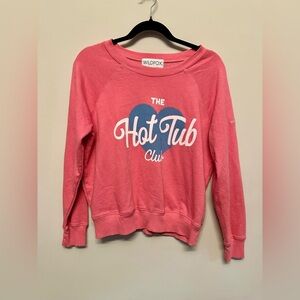 Rare Wildfox “Hot Tub Club” Pink Sweater XS